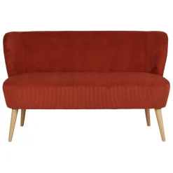 Fabrique de Styles Bancs Et Banquettes>Banquette 2 places en velours côtelé - Eleonor Terracotta