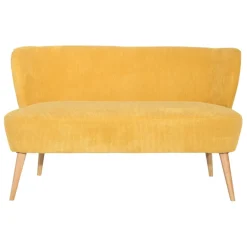 Fabrique de Styles Bancs Et Banquettes>Banquette 2 places en velours côtelé - Eleonor Moutarde