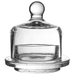 Fabrique de Styles Accessoires De Table>Beurrier rond en verre Transparent