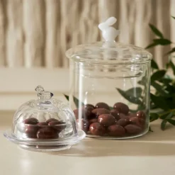 Fabrique de Styles Accessoires De Table>Beurrier rond en verre - Moineau Transparent