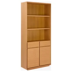 Fabrique de Styles Bibliothèques Et Étagères>Bibliothèque 2 portes en chêne - Hazo Naturel