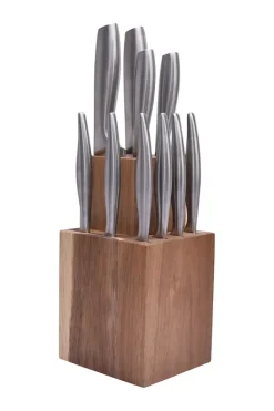 Fabrique de Styles Couteaux De Cuisine>Bloc couteaux fusal 10 pièces bloc en olivier Naturel