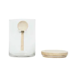 Fabrique de Styles Pots Et Bocaux>Bocal avec cuillere et couvercle de chez gaston 80cl Naturel