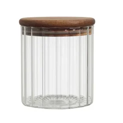 Fabrique de Styles Pots Et Bocaux>Bocal en verre avec couvercle en acacia 50cl Naturel