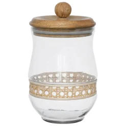 Fabrique de Styles Pots Et Bocaux>Bocal en verre avec couvercle rotin 1.5l - Fantine Naturel