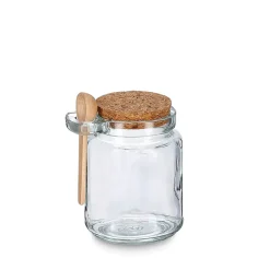 Fabrique de Styles Pots Et Bocaux>Bocal en verre avec couvercle et petite cuillière Naturel