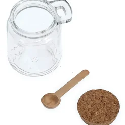 Fabrique de Styles Pots Et Bocaux>Bocal en verre avec couvercle et petite cuillière Naturel