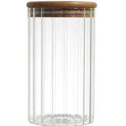 Fabrique de Styles Pots Et Bocaux>Bocal en verre avec couvercle en acacia 70cl Naturel