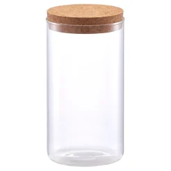 Fabrique de Styles Pots Et Bocaux>Bocal verre avec couvercle en liege 1.1l Transparent