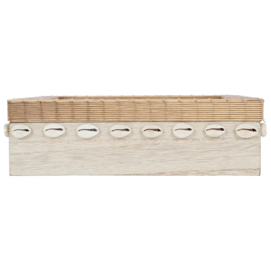 Fabrique de Styles Boîtes>Boite à thé 9 compartiments sable et coquillages - sand Naturel