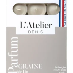 Fabrique de Styles Bougies Parfumées>Boite de 24 bougies chauffe-plats parfumés graine de - gris Lin