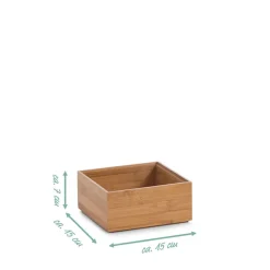 Fabrique de Styles Rangements Salle De Bain>Boite de rangement en bambou 15x15xh7cm Naturel