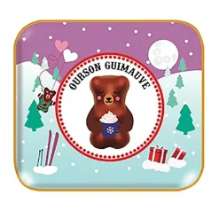 Fabrique de Styles Chocolats Et Confiseries>Boite en métal violet 3 oursons guimauve Multicolore