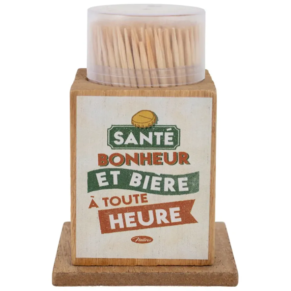 Fabrique de Styles Petits Rangements>Boite pics apéro en bambou et pin - Copains d'Abord Multicolore