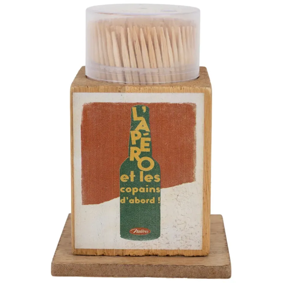 Fabrique de Styles Petits Rangements>Boite pics apéro en bambou et pin - Copains d'Abord Multicolore