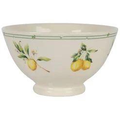 Fabrique de Styles Bols Et Coupelles>Bol citron en faïence jaune et vert 75cl - Collection Jaune, Vert