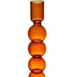 Fabrique de Styles Photophores, Bougeoirs Et Lanternes>Bougeoir Aria D8Xh23.5Cm Ambre