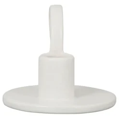 Fabrique de Styles Photophores, Bougeoirs Et Lanternes>Bougeoir avec anse en grès - blue sand Blanc