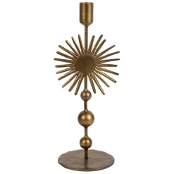 Fabrique de Styles Photophores, Bougeoirs Et Lanternes>Bougeoir en fer h30cm - Soleil Mordoré