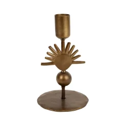 Fabrique de Styles Photophores, Bougeoirs Et Lanternes>Bougeoir en fer h15cm - Soleil Mordoré