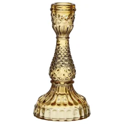 Fabrique de Styles Photophores, Bougeoirs Et Lanternes>Bougeoir en verre h17cm - Ceresse Ambre