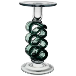 Fabrique de Styles Photophores, Bougeoirs Et Lanternes>Bougeoir en verre émeraude h23.5cm - Sablon Emeraude