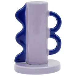 Fabrique de Styles Photophores, Bougeoirs Et Lanternes>Bougeoir nude et vert en grès - funny Parme