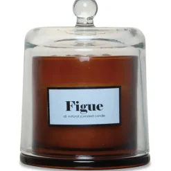 Fabrique de Styles Bougies Parfumées>Bougie cloche parfumée Figue Boisée 20h Ambre