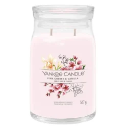 Fabrique de Styles Bougies Parfumées>Bougie jarre parfumée Cerise et Vanille 100h Rose