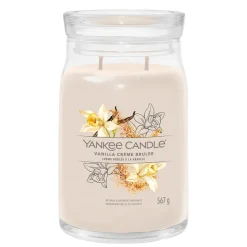 Fabrique de Styles Bougies Parfumées>Bougie jarre parfumée Crème brulée à la vanille 100h Beige