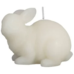 Fabrique de Styles Bougies Non Parfumées>Bougie lapin 12h - Floreal Blanc