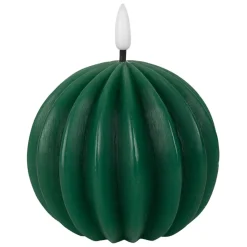 Fabrique de Styles Déco Lumineuse>Bougie led boule vert sapin h12cm Vert Foncé