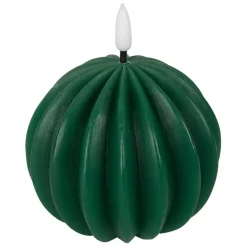 Fabrique de Styles Déco Lumineuse>Bougie led boule vert sapin h12cm Vert Foncé