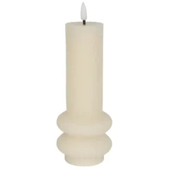 Fabrique de Styles Déco Lumineuse>Bougie led pilier h21cm Ivoire