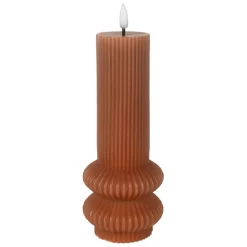 Fabrique de Styles Déco Lumineuse>Bougie led pilier h21cm Terracotta