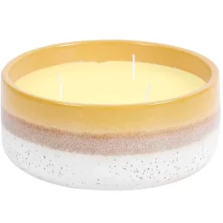 Fabrique de Styles Bougies Parfumées>Bougie parfumée citronnelle pot en céramique Jaune