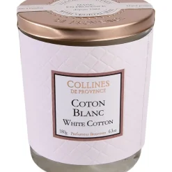 Fabrique de Styles Bougies Parfumées>Bougie parfumée Coton 40h Blanc