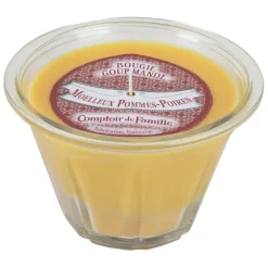Fabrique de Styles Bougies Parfumées>Bougie senteur moelleux pomme d12 - Bougie Gourmande Jaune