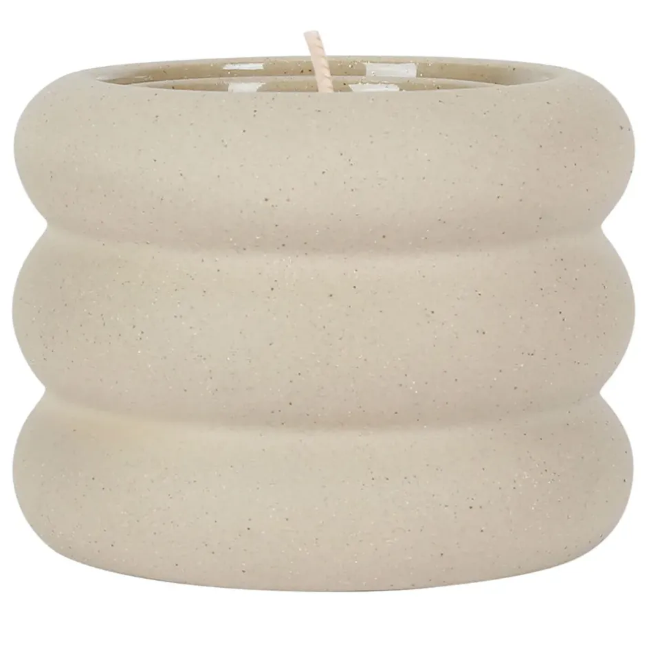 Fabrique de Styles Bougies Parfumées>Bougie senteur sunset en grès Beige