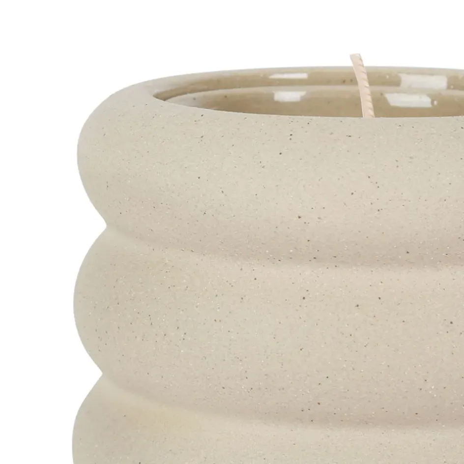 Fabrique de Styles Bougies Parfumées>Bougie senteur sunset en grès Beige