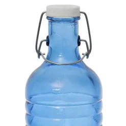Fabrique de Styles Carafes Et Pichets>Bouteille en verre et inox et silicone 1.5l - Aheli Bleu