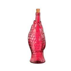 Fabrique de Styles Carafes Et Pichets>Bouteille poisson en verre Rose