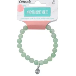 Fabrique de Styles Bijoux Fantaisie>Bracelet aventurine e perles rondes 8mm et chance Vert
