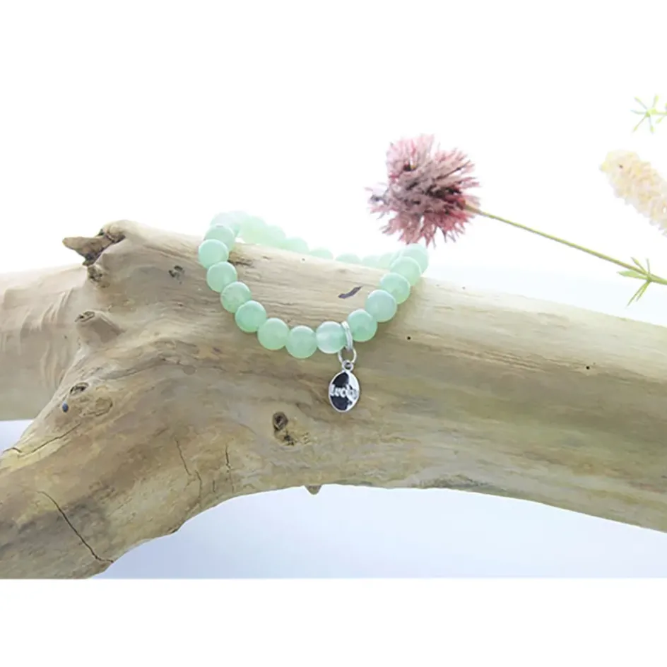 Fabrique de Styles Bijoux Fantaisie>Bracelet aventurine e perles rondes 8mm et chance Vert
