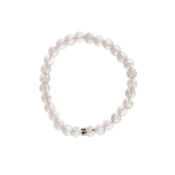 Fabrique de Styles Bijoux Fantaisie>Bracelet cristal de roche perles rondes 6mm