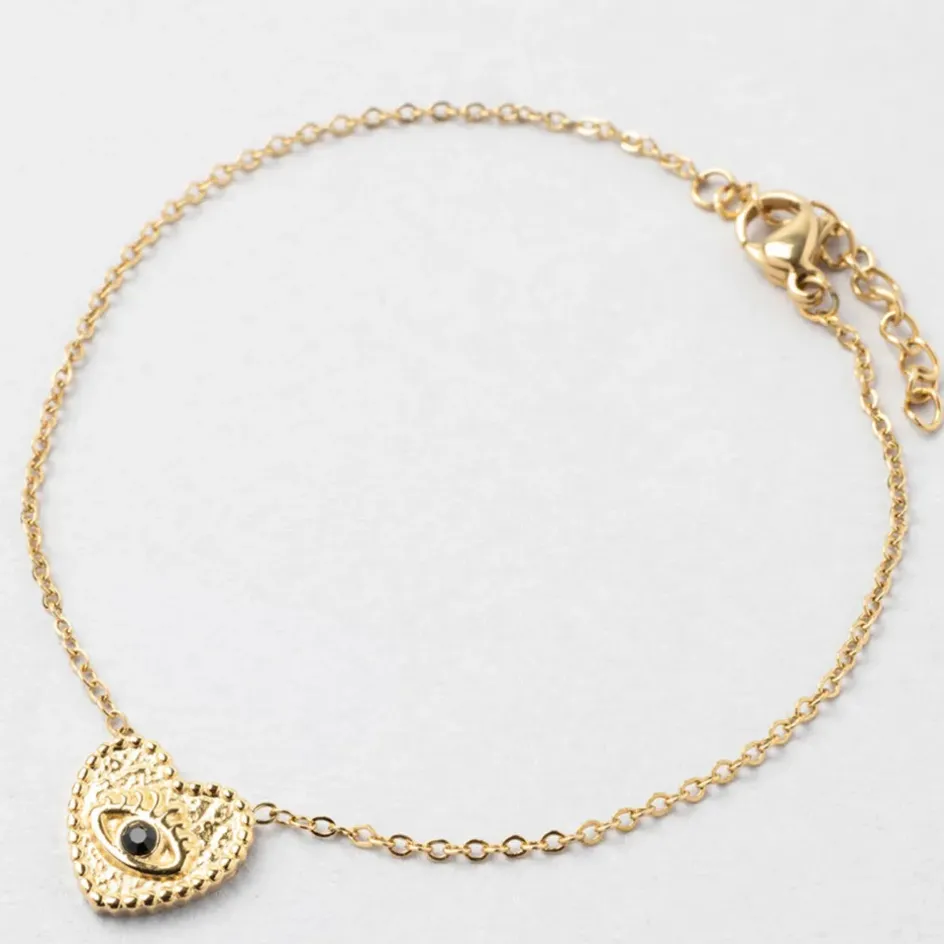 Fabrique de Styles Bijoux Fantaisie>Bracelet en acier inoxydable l16cm Doré