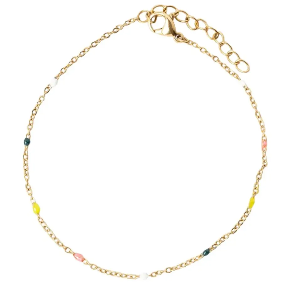 Fabrique de Styles Bijoux Fantaisie>Bracelet en acier inoxydable l16.5cm Multicolore