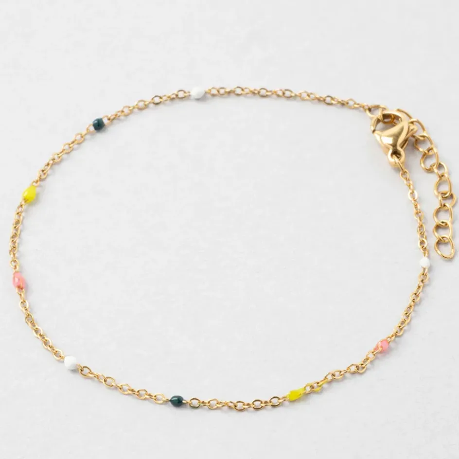 Fabrique de Styles Bijoux Fantaisie>Bracelet en acier inoxydable l16.5cm Multicolore