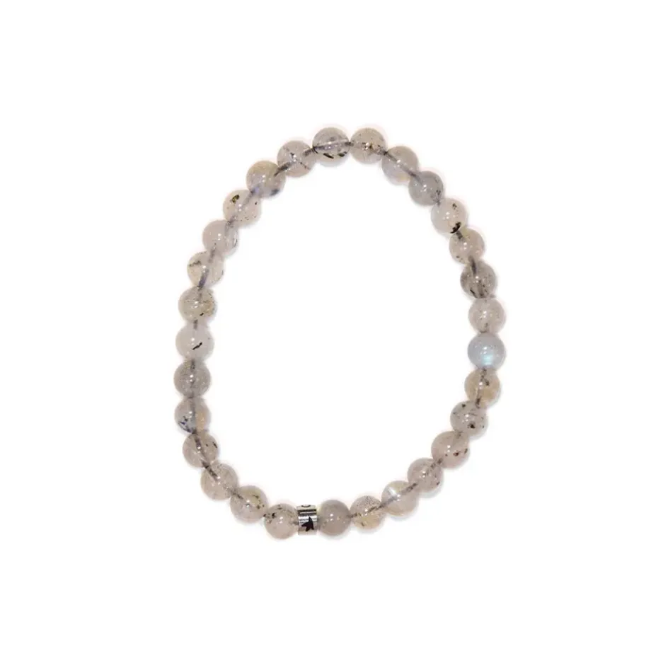 Fabrique de Styles Bijoux Fantaisie>Bracelet labradorite perles rondes 6mm Beige