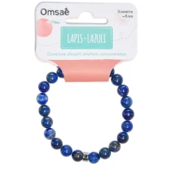 Fabrique de Styles Bijoux Fantaisie>Bracelet lapis lazuli perles rondes 8mm Bleu